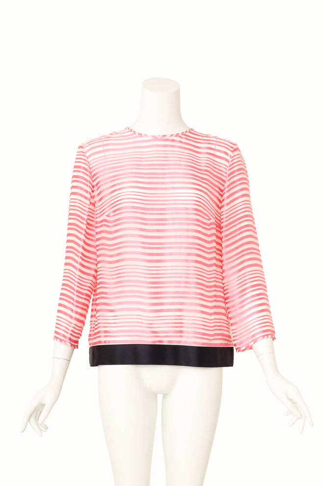 stripe silk top by Chanel on mannequin @ Recess LA