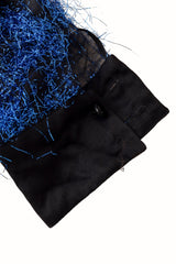 tinsel fringe top by Krizia missing button @ Recess LA