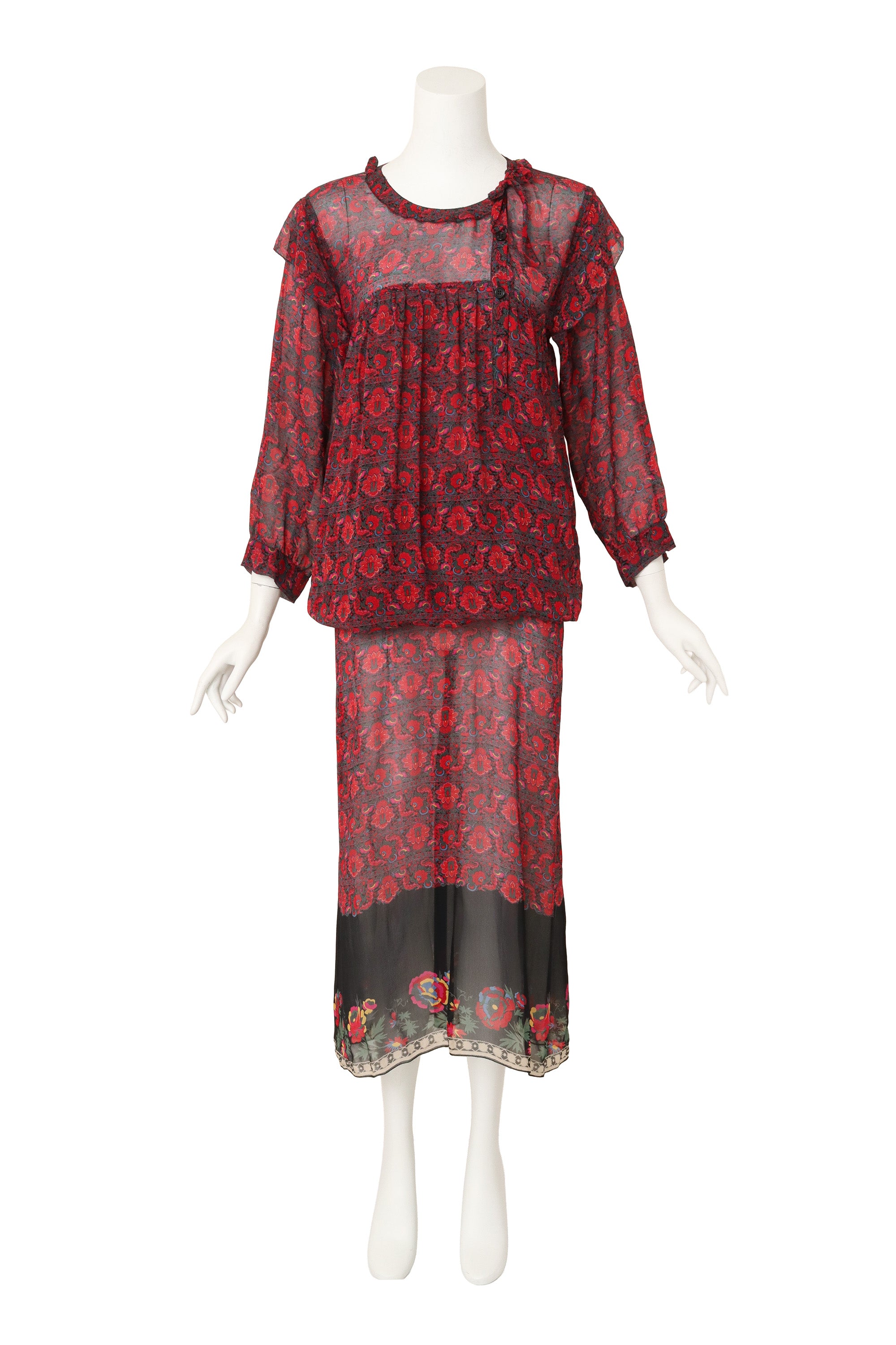 chiffon dress by Sonia Rykiel on mannequin tied up @ Recess LA