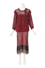 chiffon dress by Sonia Rykiel on mannequin tied up @ Recess LA