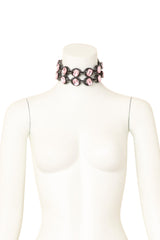 Gunmetal Chunky Crystal Choker on mannequin @ Recess LA