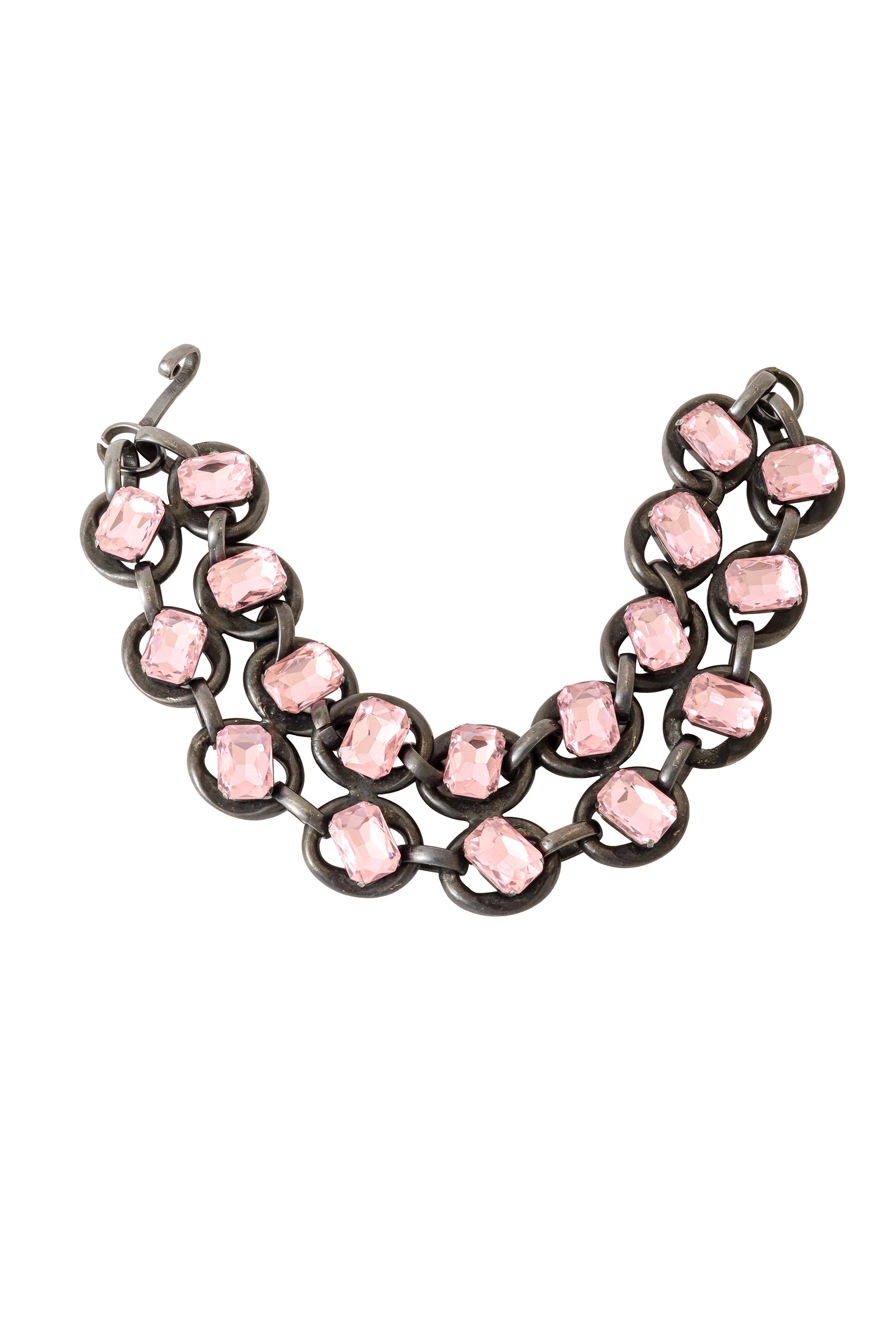 Gunmetal Chunky Crystal Choker @ Recess LA