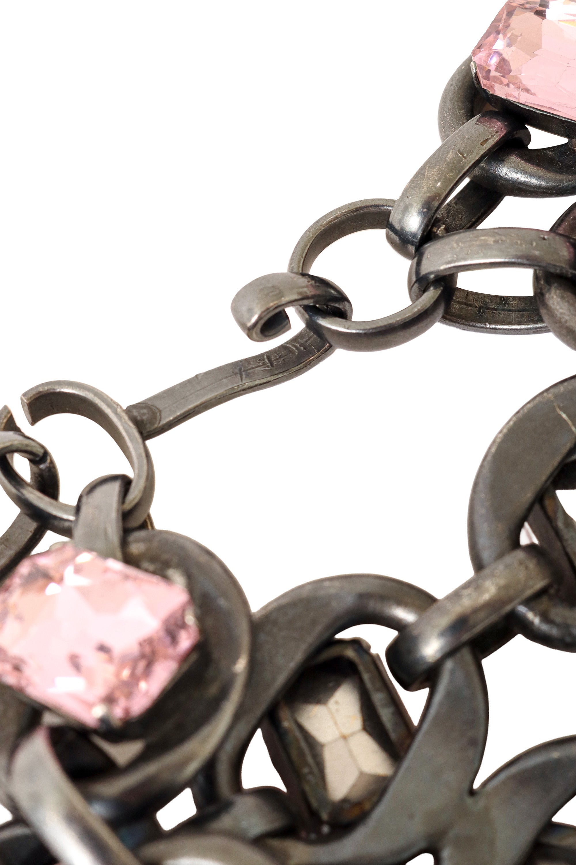 Gunmetal Chunky Crystal Choker hook closure  @ Recess LA