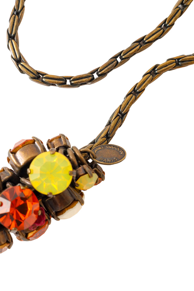 cluster lariat necklace by Daniel Swarovski  cartouche @ Recess LA