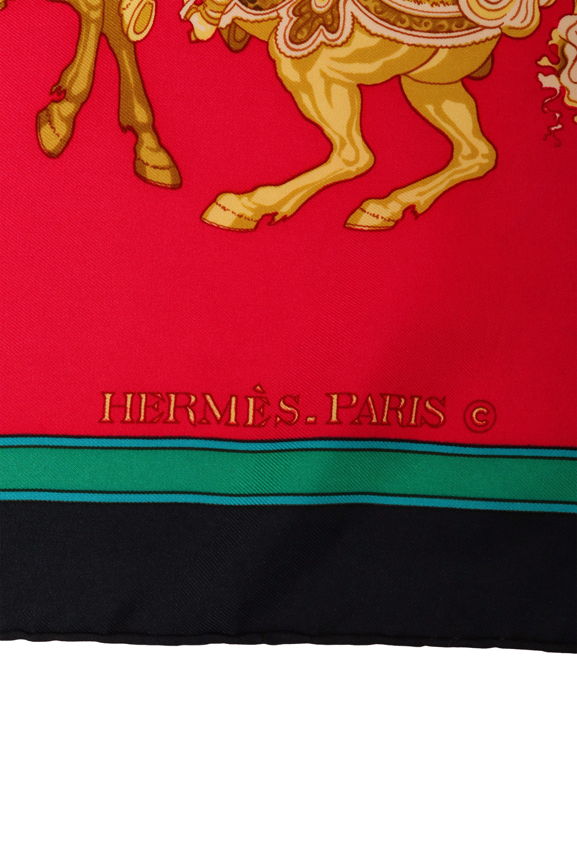 Vintage Hermes Carousel Riders Scarf logo @ Recess LA