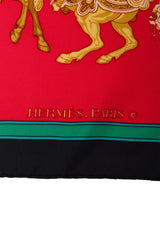 Vintage Hermes Carousel Riders Scarf logo @ Recess LA