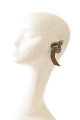 Swoop Avian Filigree Crystal Earrings on mannequin @ Recess LA 