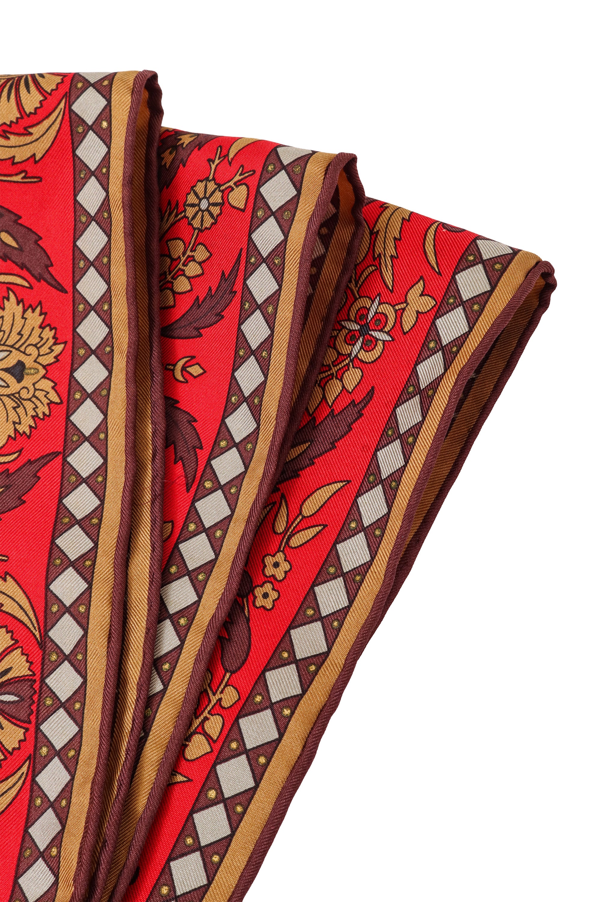 Vintage Christian Dior Petite Paisley Motif Scarf edges @ Recess LA