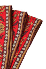 Vintage Christian Dior Petite Paisley Motif Scarf edges @ Recess LA