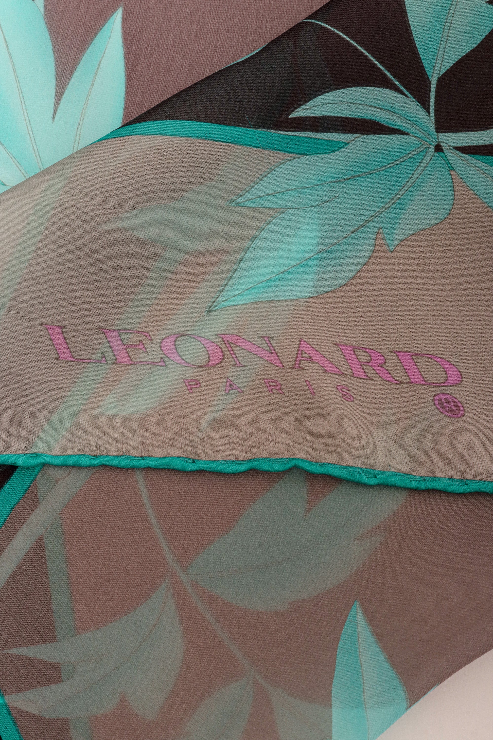 Vintage Leonard Sheer Peony Scarf logo @ Recess LA