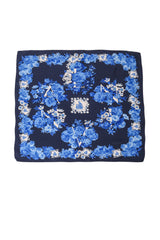 Vintage Lanvin Blue Floral Pearl Scarf @ Recess LA