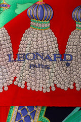 Vintage Leonard Floral Pearl Tassel Scarf logo @ Recess LA