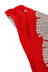 Vintage Leonard Floral Pearl Tassel Scarf edges @ Recess LA