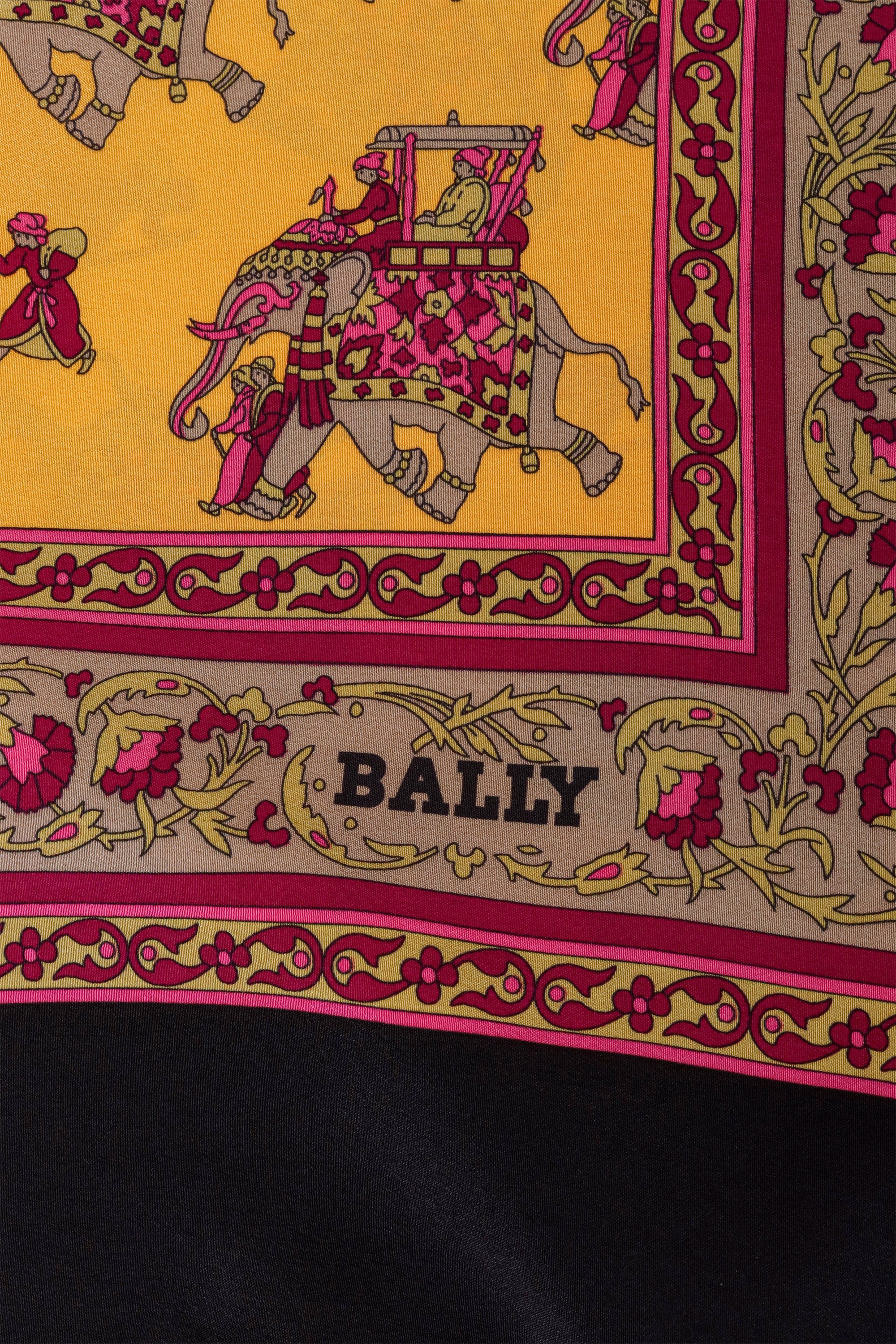 Vintage Bally Mahout Floral Scarf logo @ Recess LA