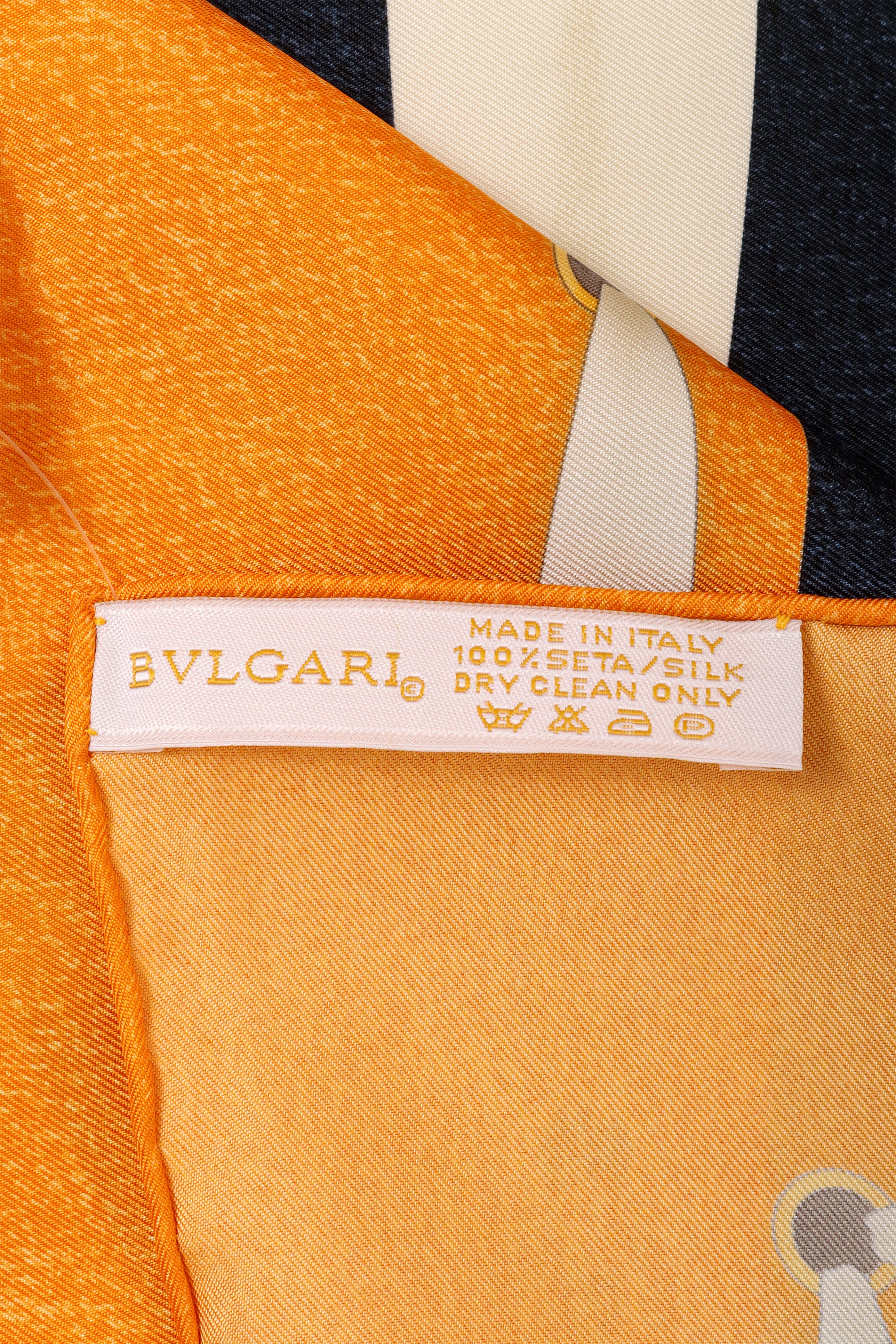 Vintage Bvlgari Davide Pizzigoni Mural Scarf label @ Recess LA