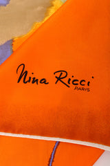 Vintage Nina Ricci Watercolor Flower Scarf signature @ Recess LA