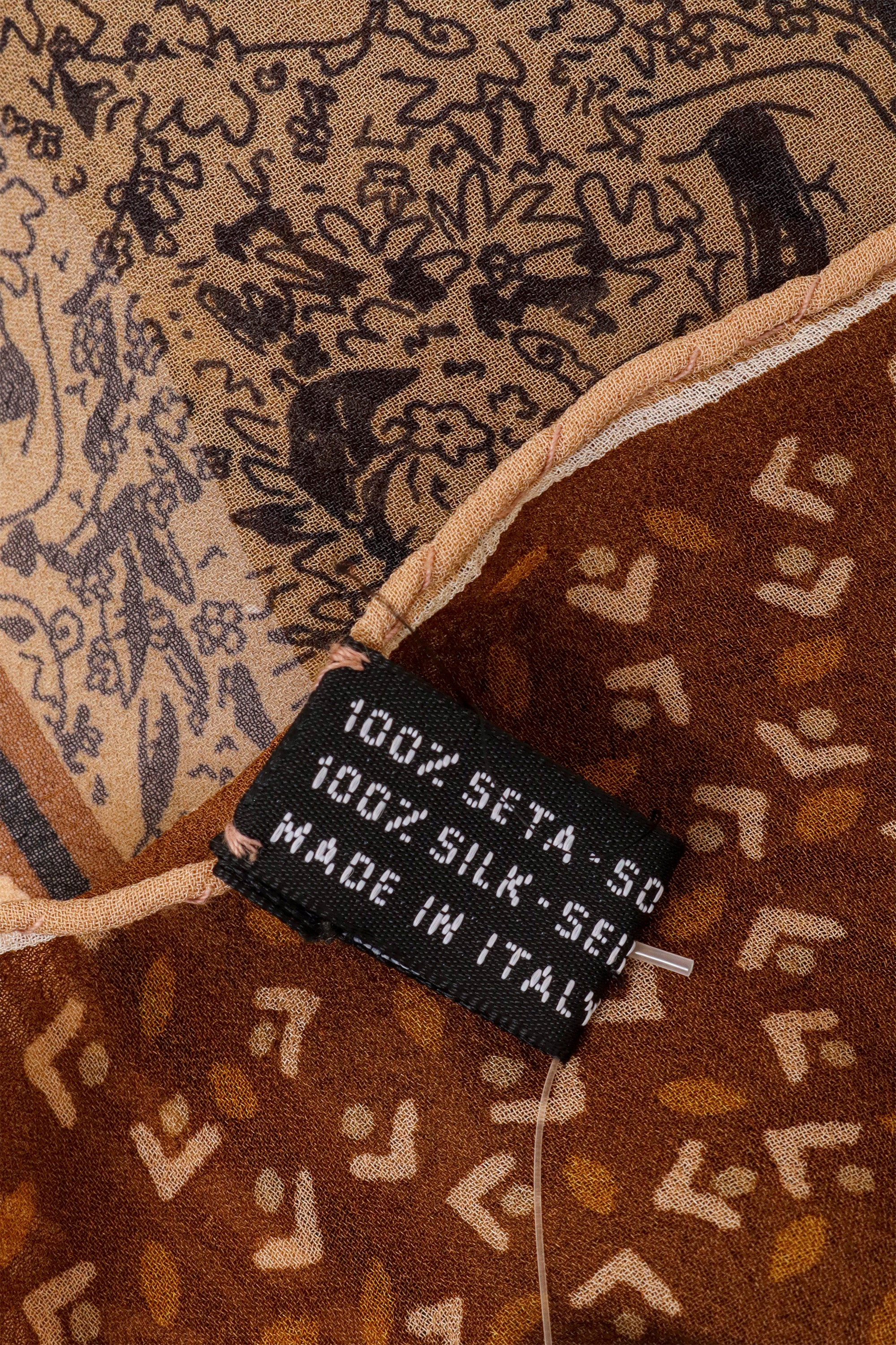 Vintage Missoni Female Sketch Collage Scarf label @ Recess LA
