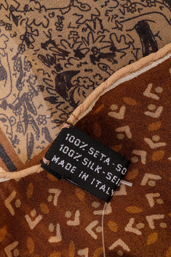 Vintage Missoni Female Sketch Collage Scarf label @ Recess LA