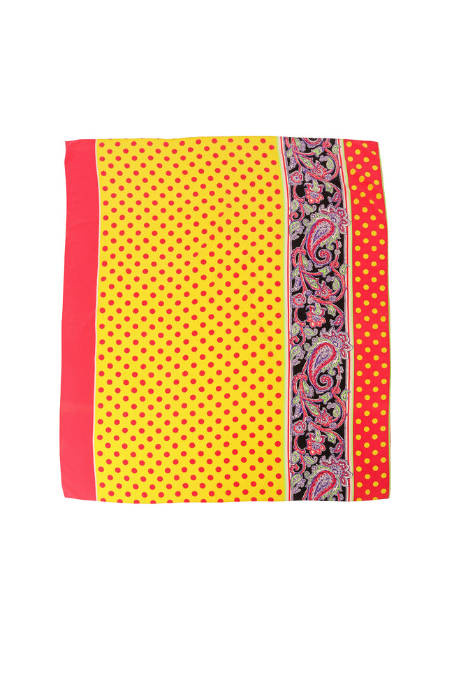 Vintage Gianni Versace Large Polka Dot Paisley Scarf @ Recess LA
