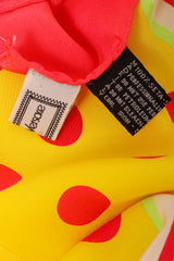 Vintage Gianni Versace Large Polka Dot Paisley Scarf labels @ Recess LA