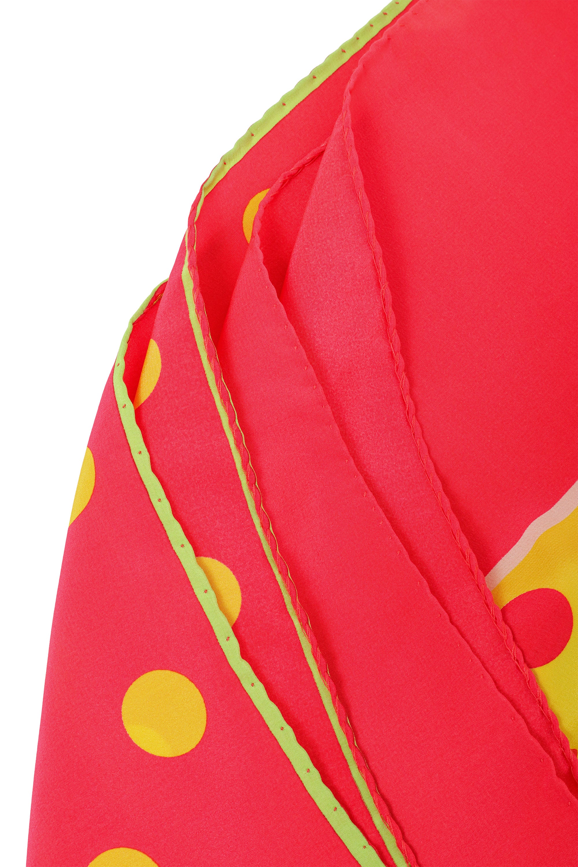 Vintage Gianni Versace Large Polka Dot Paisley Scarf edges @ Recess LA