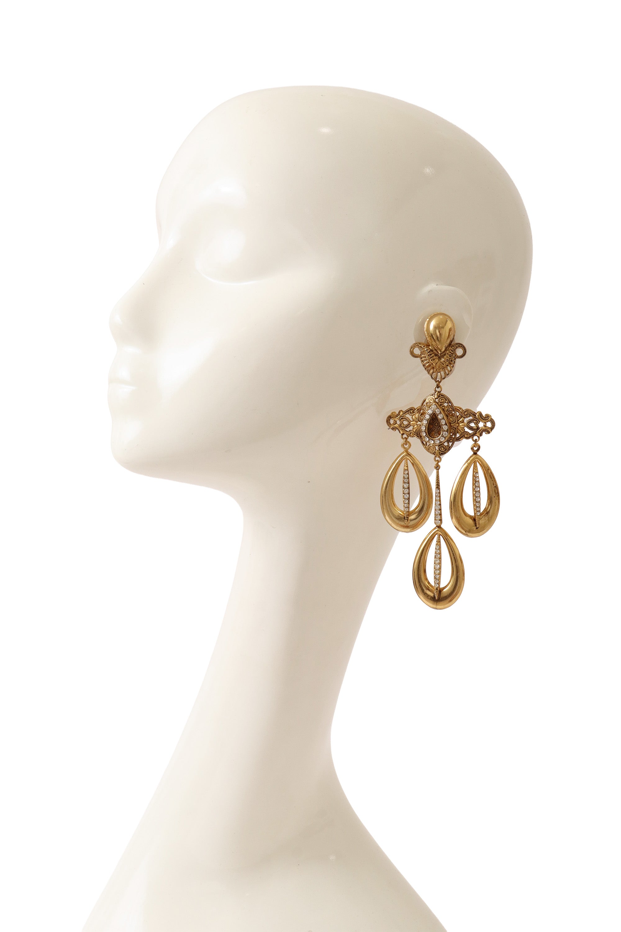 oval drop earrings by Nadir on mannequin @ Recess LA