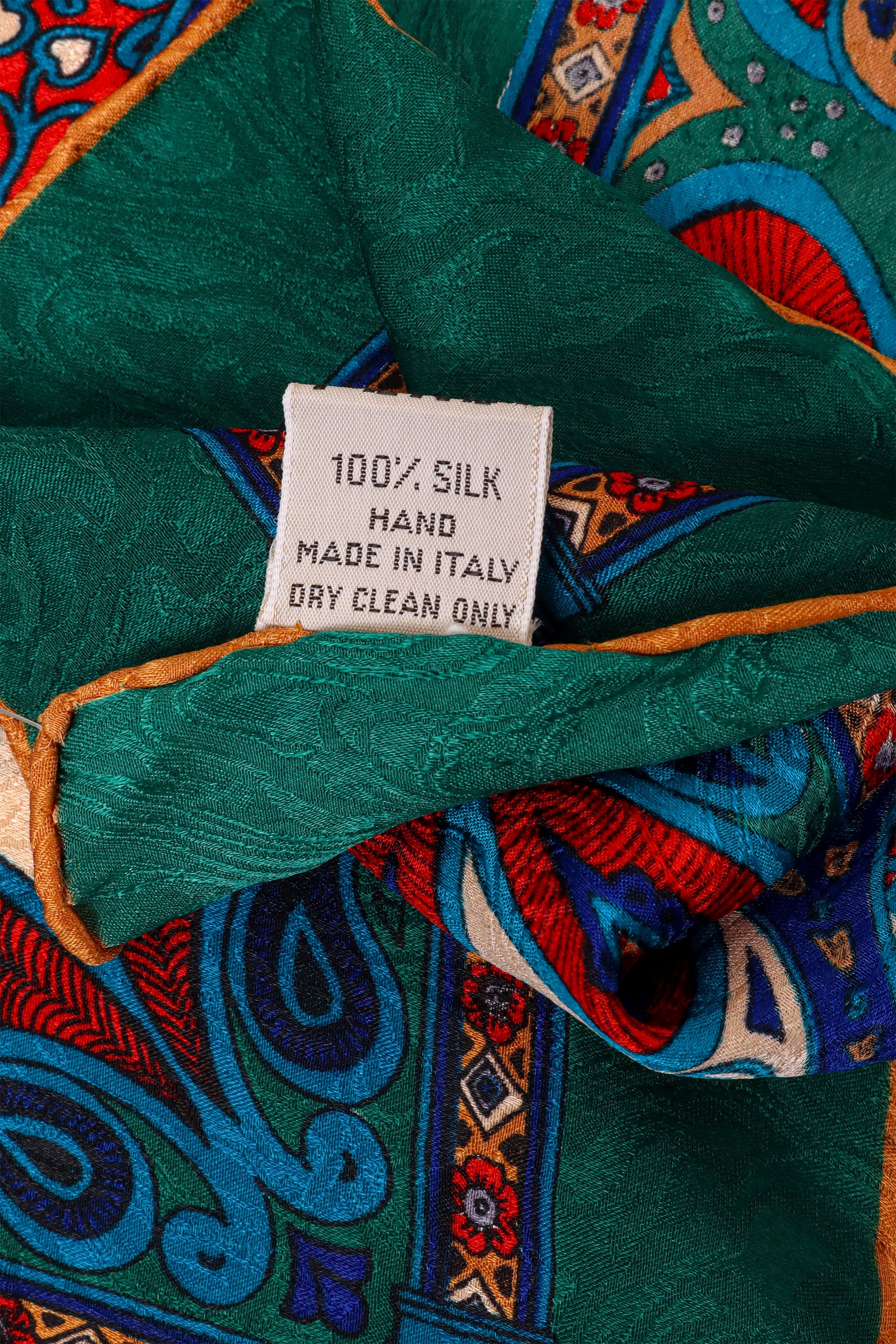Vintage Fendi Heart Paisley Scarf label @ Recess LA