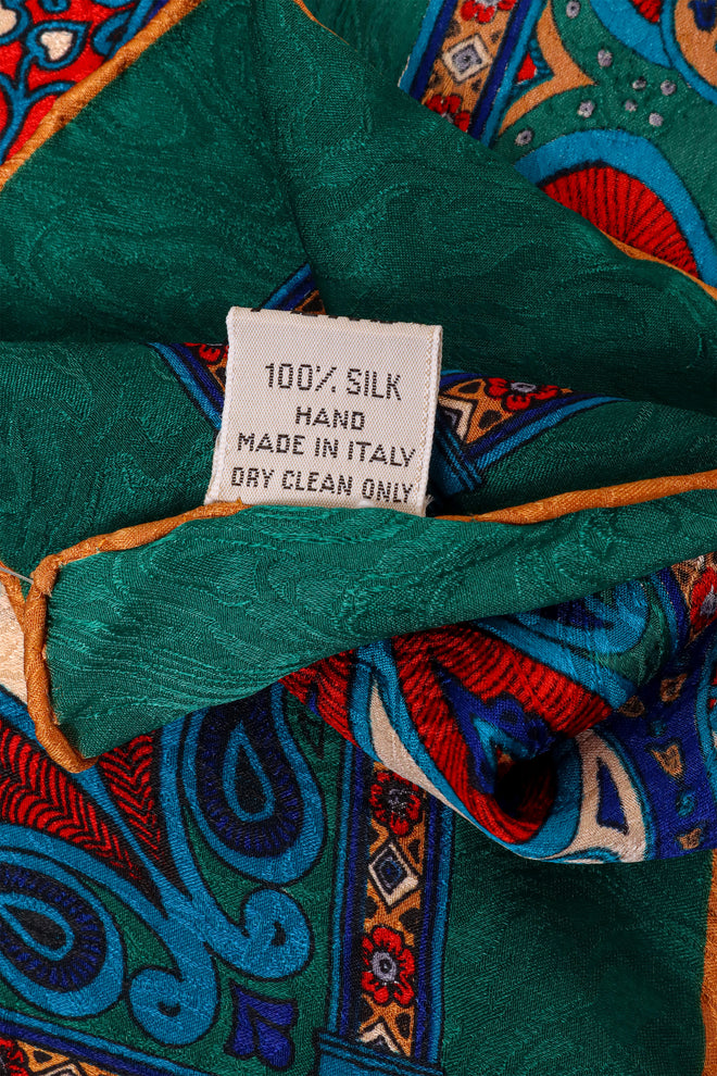 Vintage Fendi Heart Paisley Scarf label @ Recess LA
