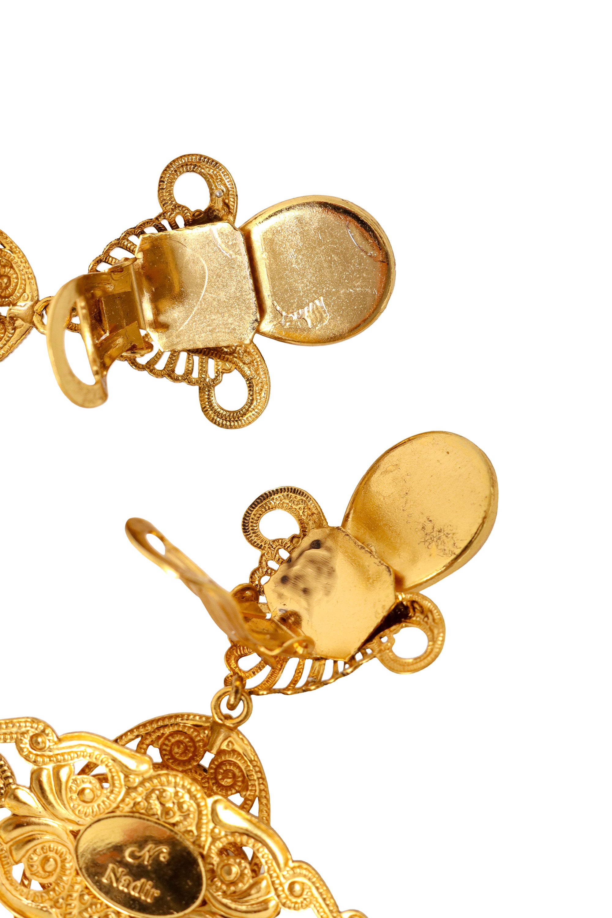 oval drop earrings by Nadir backs open @ Recess LA