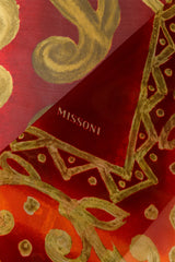 Vintage Missoni Filigree Vine Scarf logo @ Recess LA
