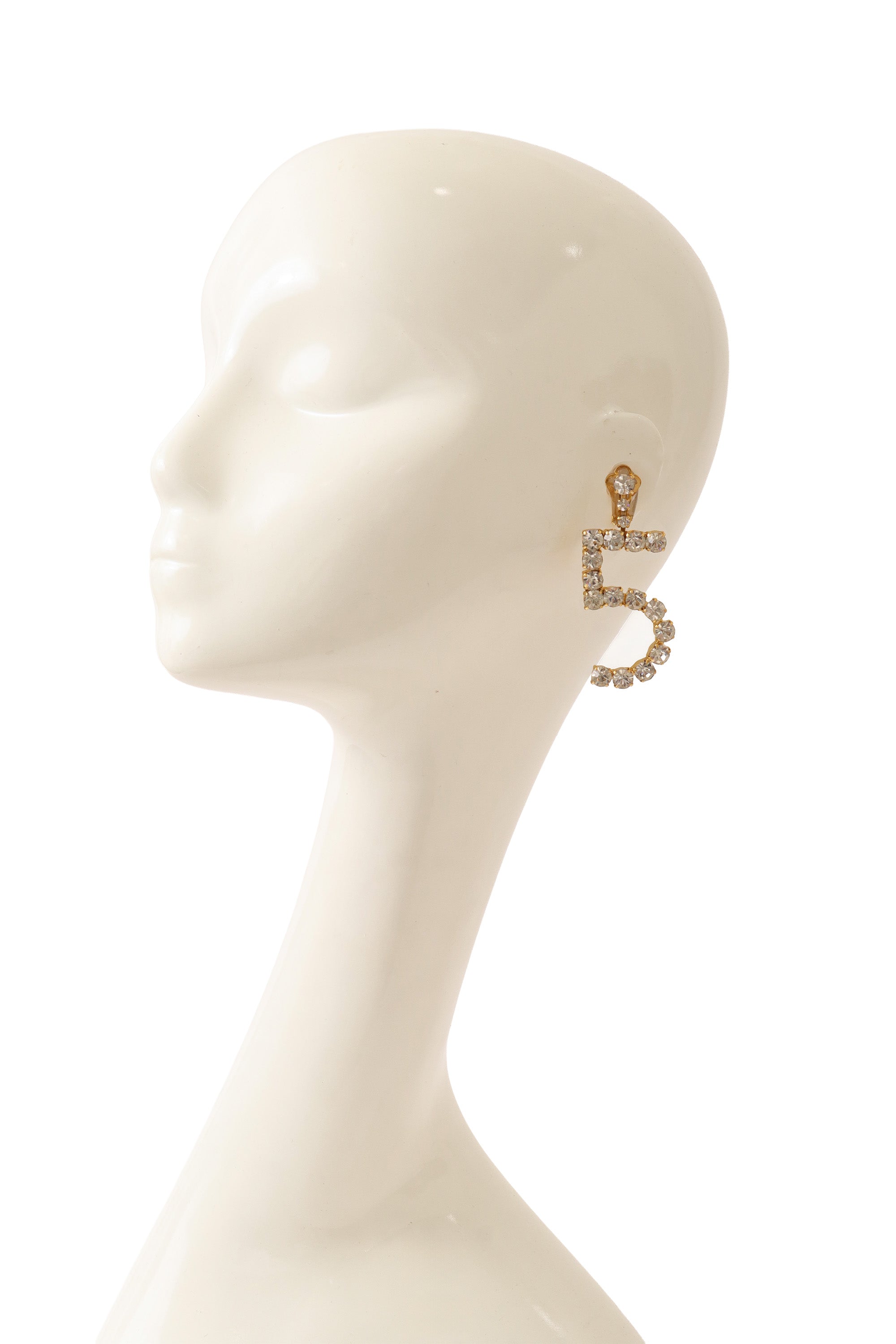 Rhinestone 5 earrings on mannequin @ Recess LA