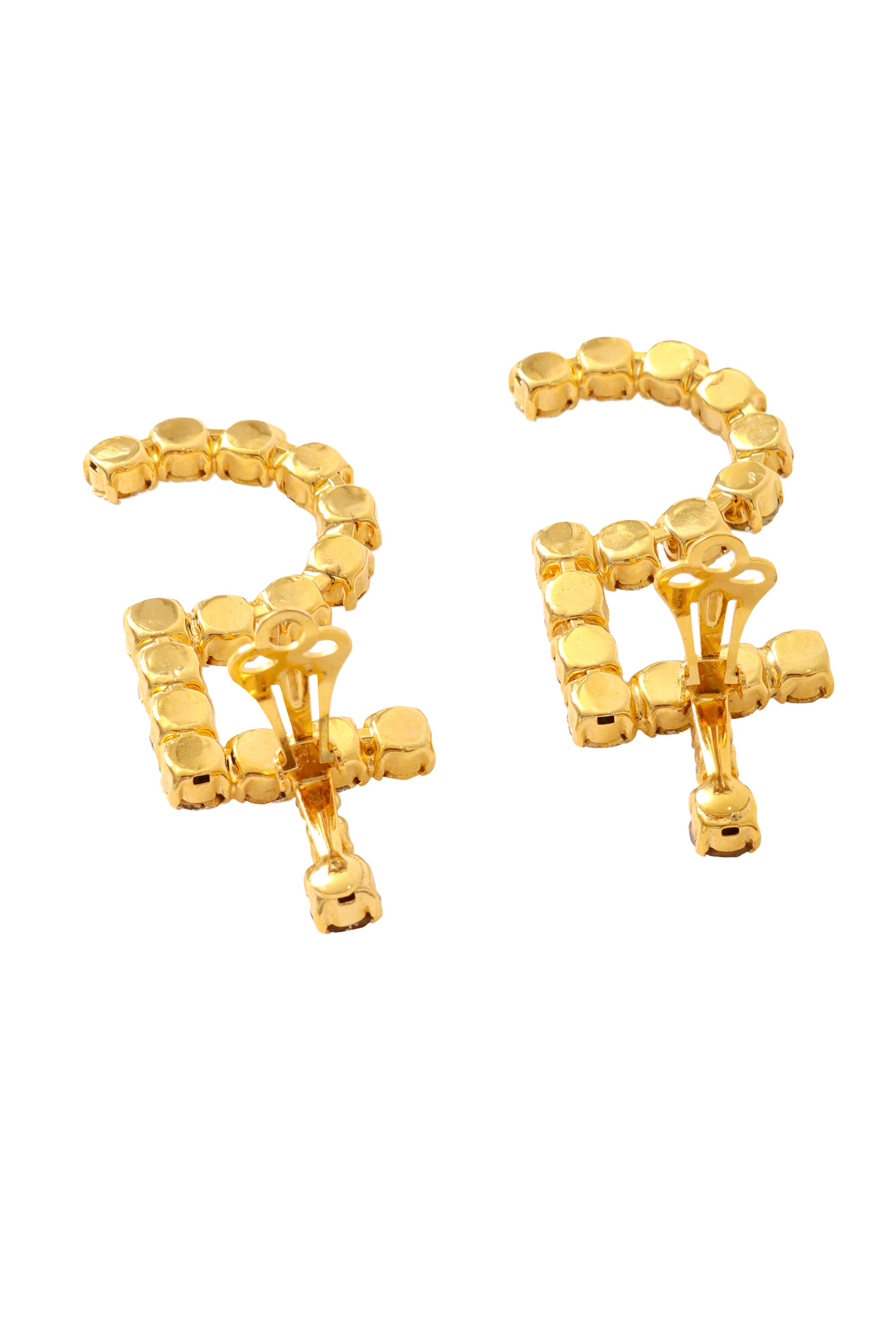 Rhinestone 5 earrings backs open @ Recess LA