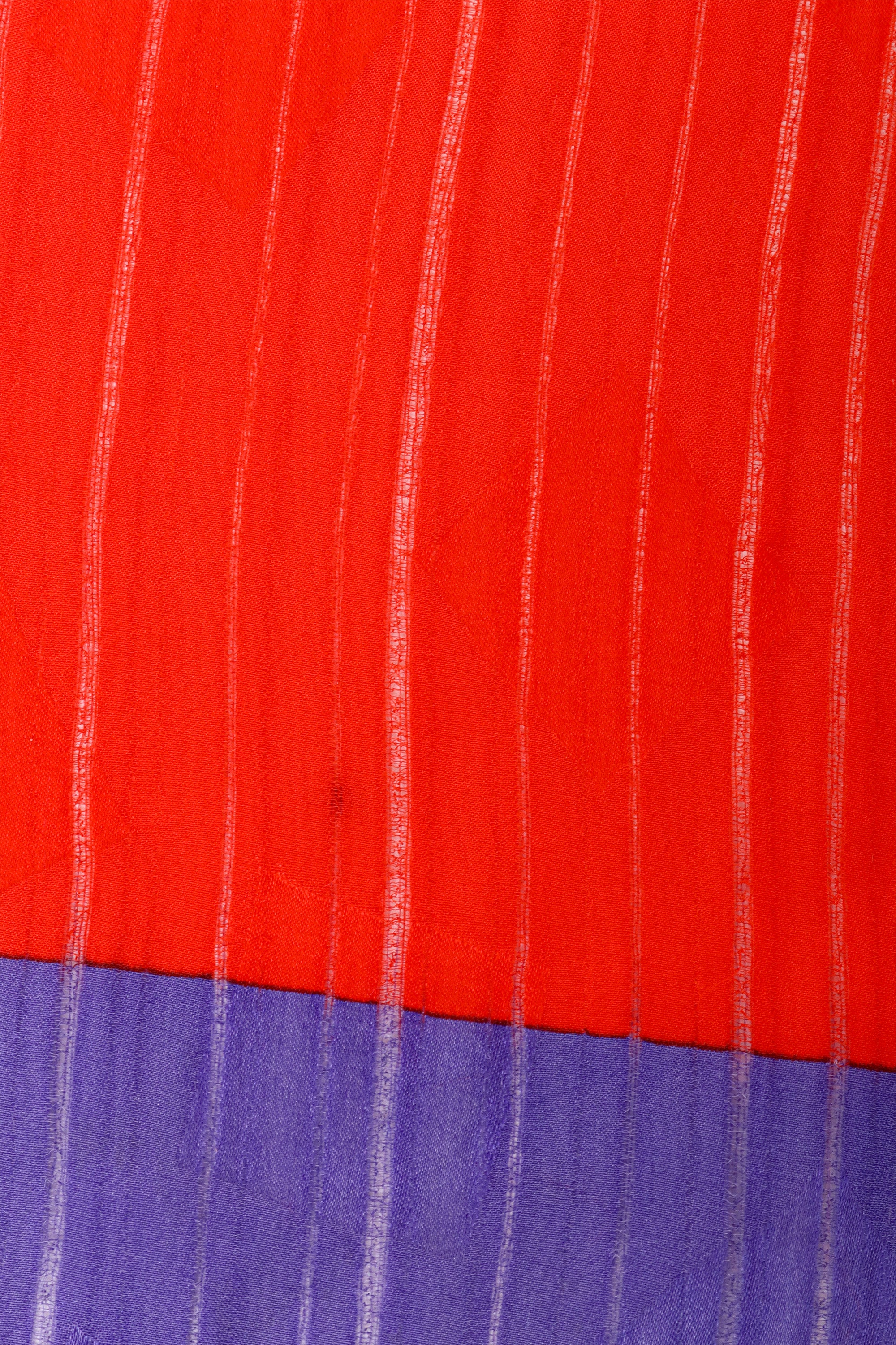 Vintage Balmain Floral Sheer Jacquard Stripe Scarf runs @ Recess LA