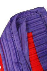 Vintage Balmain Floral Sheer Jacquard Stripe Scarf edges @ Recess LA