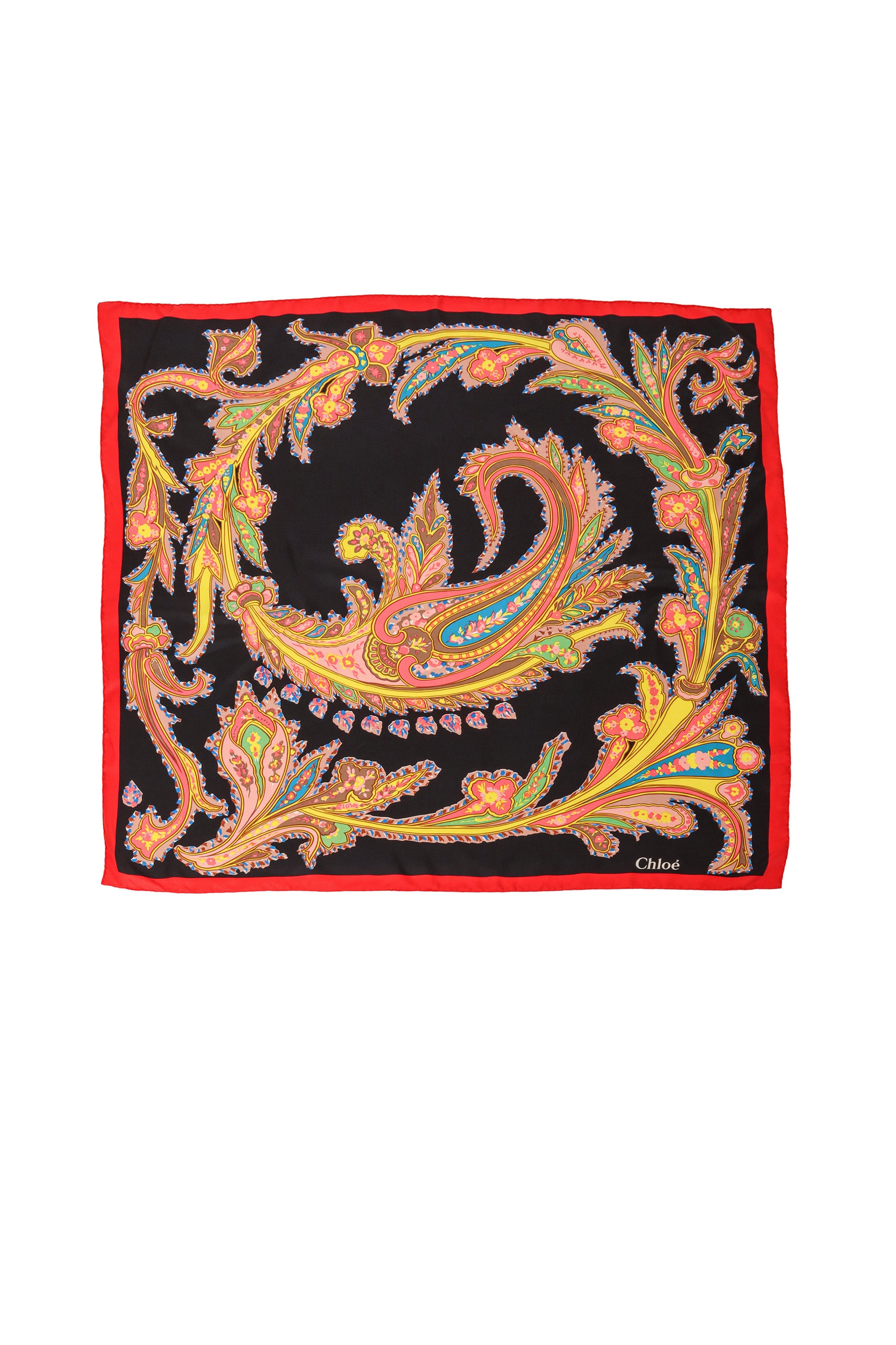 Vintage Chloé Dark Pastel Paisley Scarf @ Recess LA
