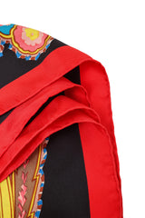 Vintage Chloé Dark Pastel Paisley Scarf edges @ Recess LA