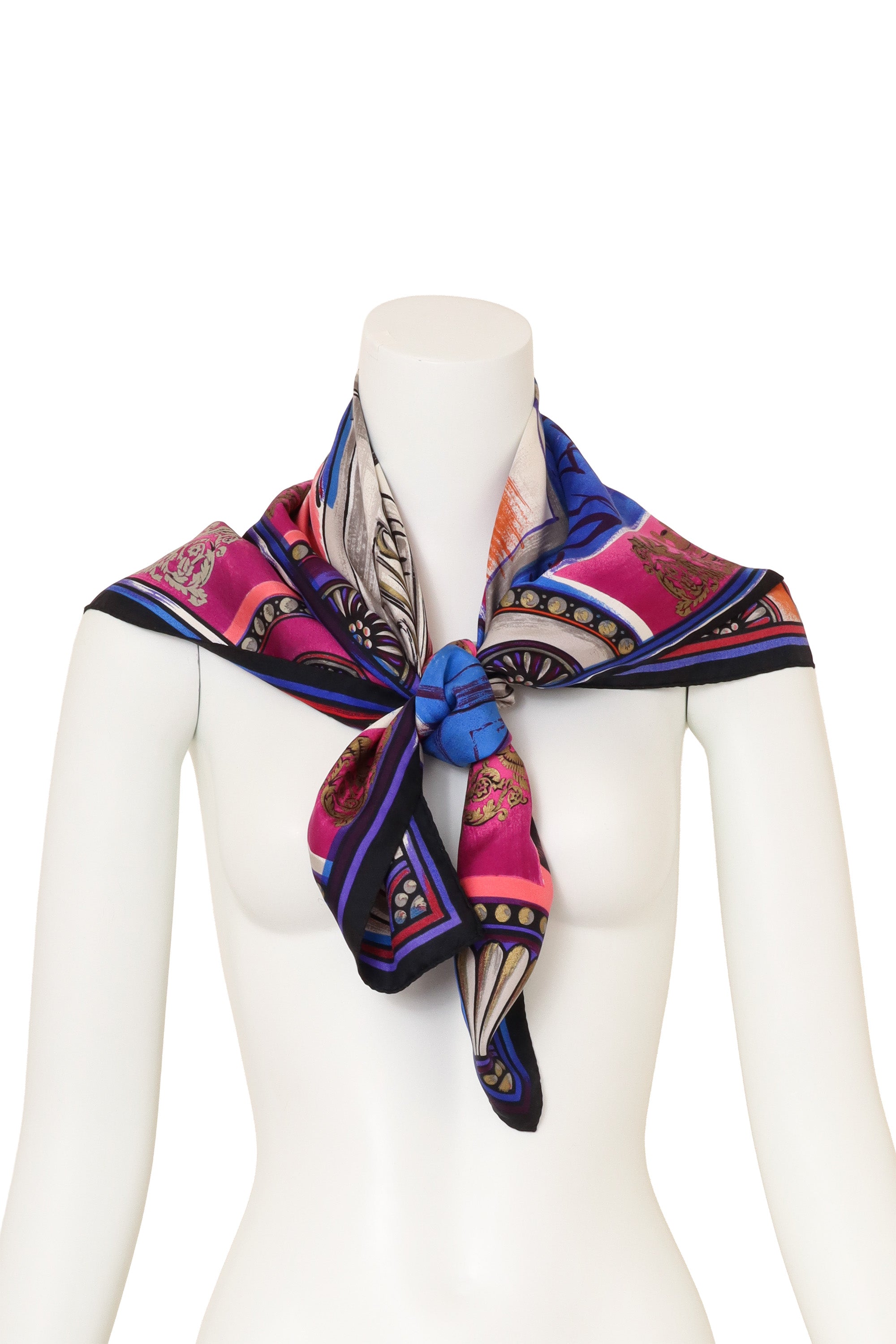 Musician Graffiti Scarf by Gianni Versace on mannequin @ Recess LA