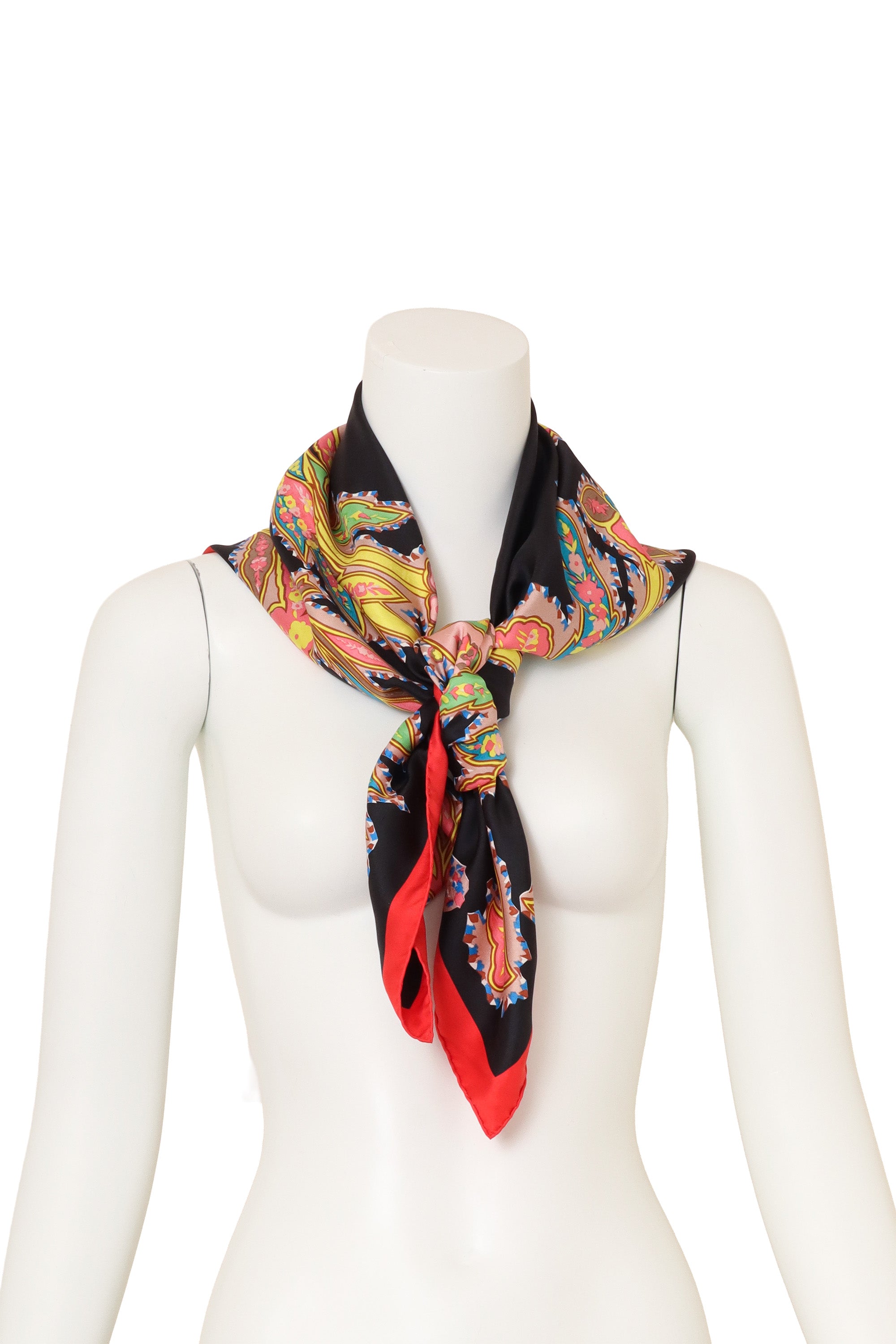 Vintage Chloé Dark Pastel Paisley Scarf on mannequin @ Recess LA