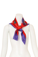 Vintage Balmain Floral Sheer Jacquard Stripe Scarf on mannequin @ Recess LA