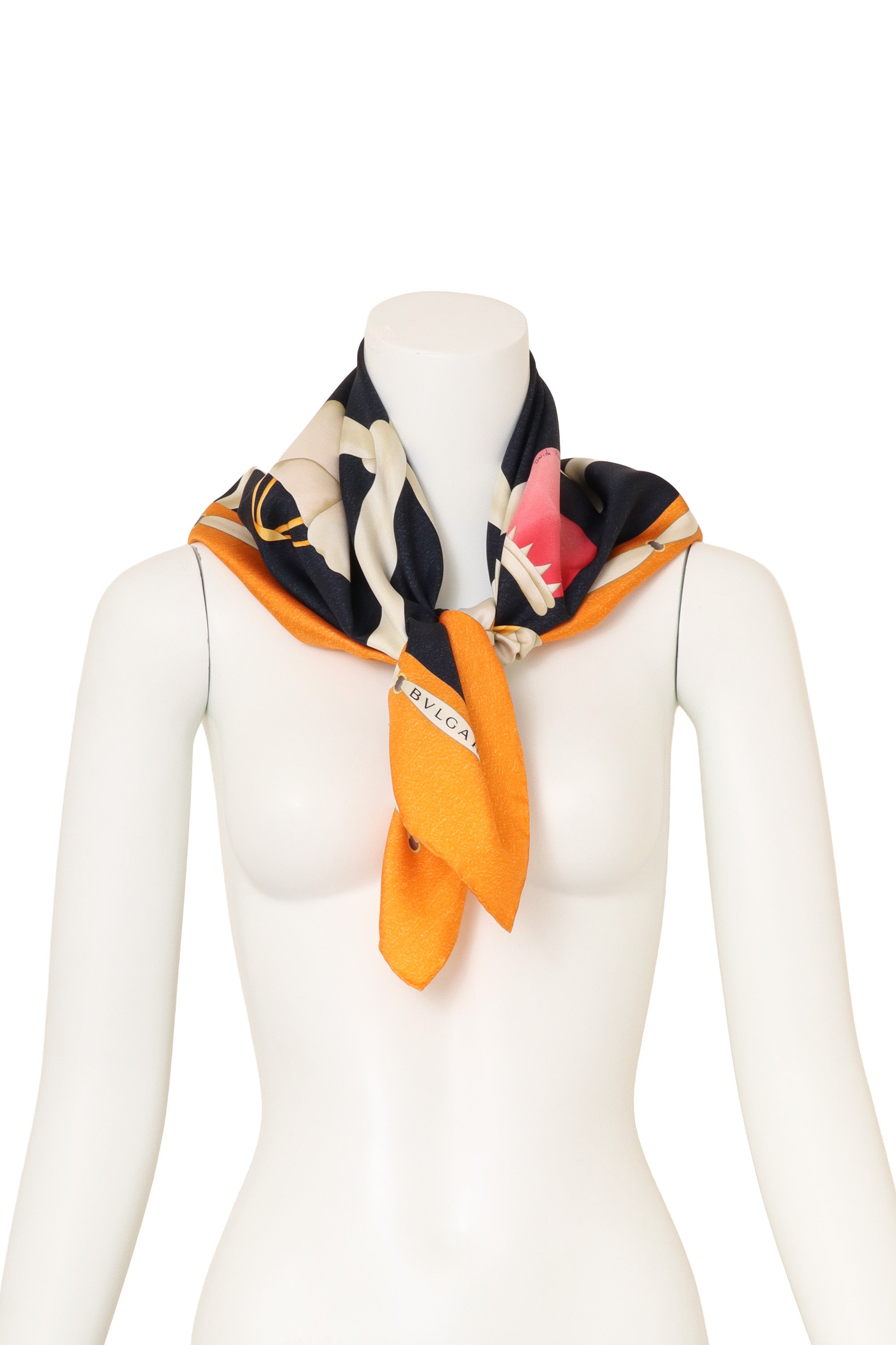 Vintage Bvlgari Davide Pizzigoni Mural Scarf on mannequin @ Recess LA