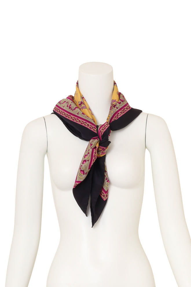 Vintage Bally Mahout Floral Scarf on mannequin @ Recess LA