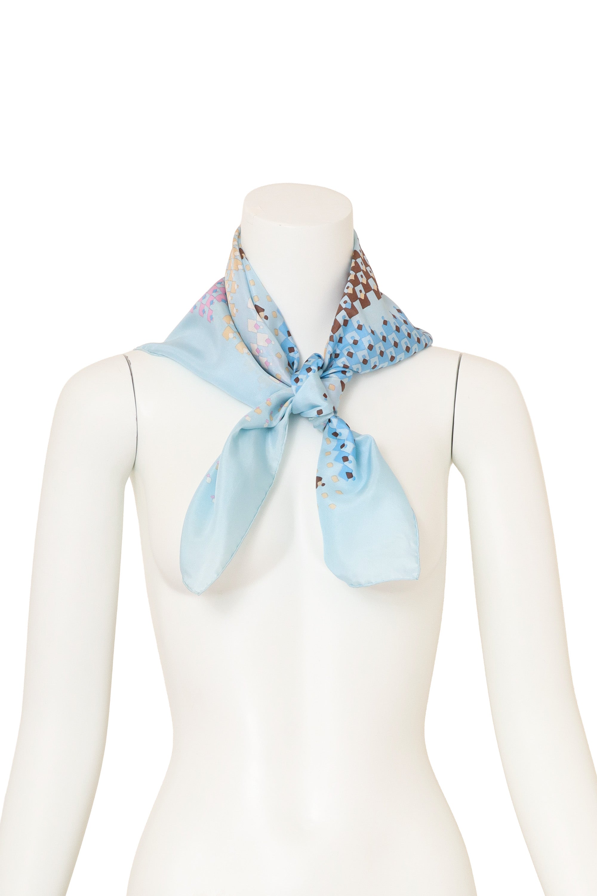 Vintage Christian Dior Petite Abstract Geo Scarf on mannequin @ Recess LA