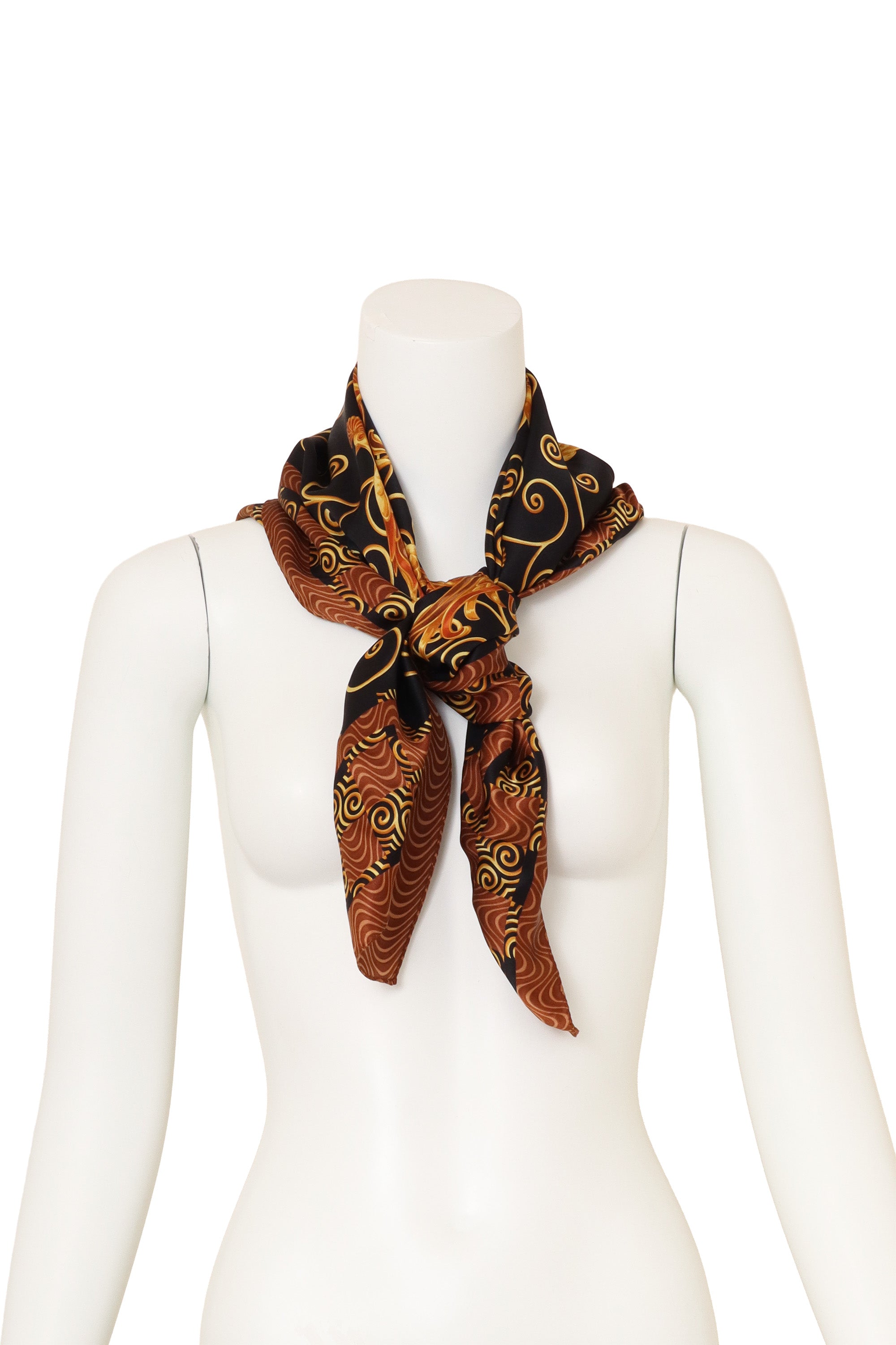 Vintage Lancel Peacock Swirl Filigree Scarf on mannequin @ Recess LA