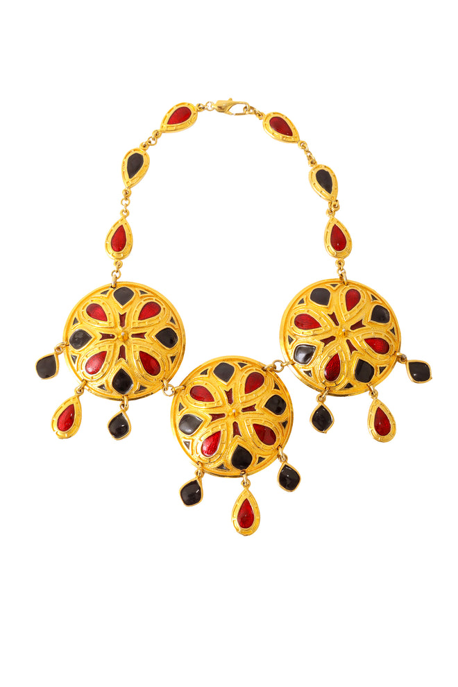 Medallion drop necklace by Jean Patou @ Recess LA