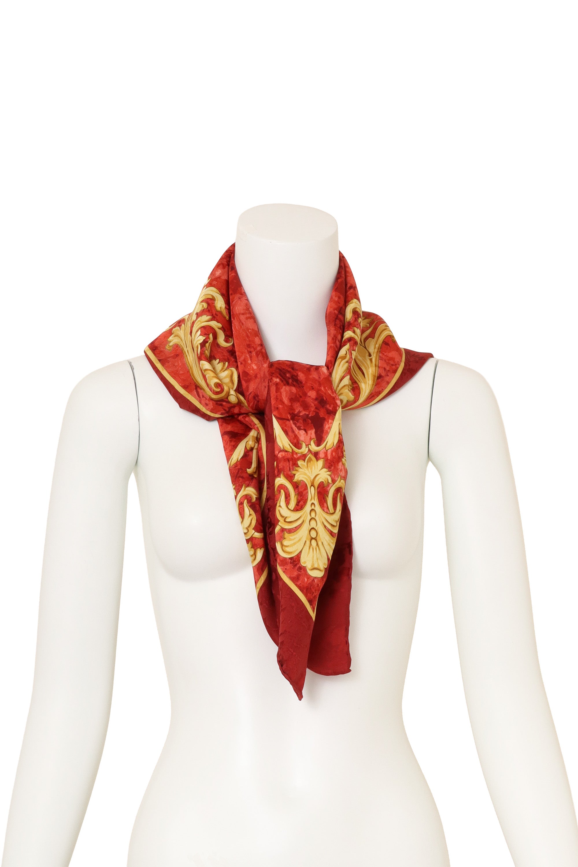 Vintage Valentino Brocade Filigree Border Scarf on mannequin @ Recess LA