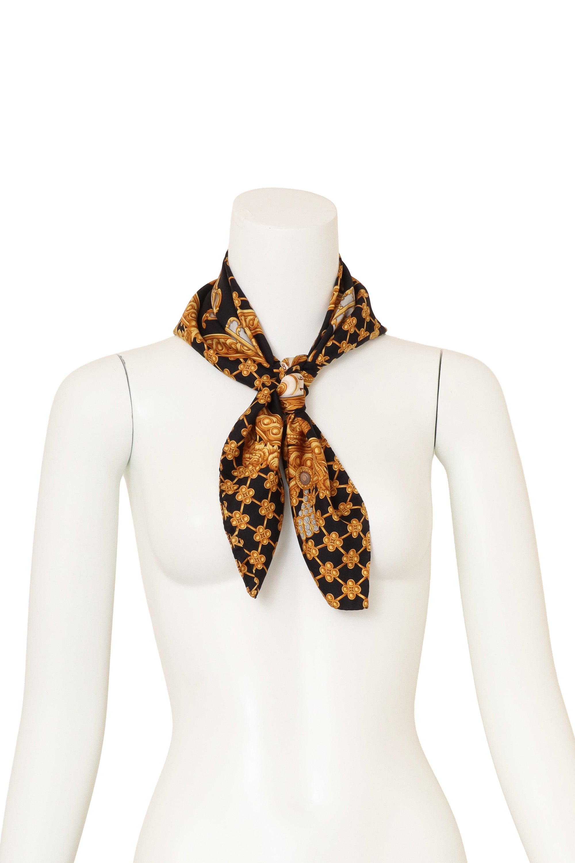 Vintage Lancel Baroque Clock Scarf on mannequin @ Recess LA