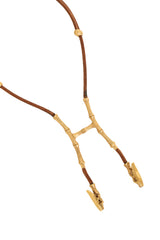 Vintage Hermes Halter Clip Bolo Necklace close @ Recess LA