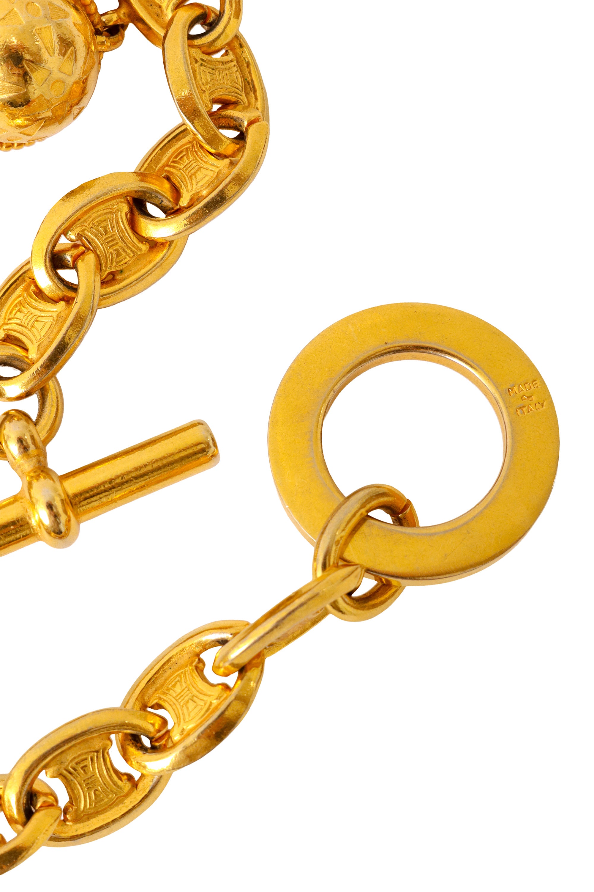 charm drop necklace by Céline Made in Italy stamp @ Recess LA