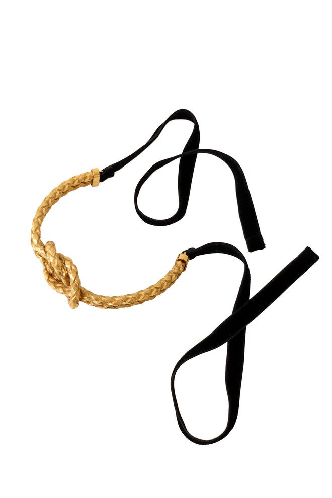 knot collar necklace by Yves Saint Laurent from above @ Recess LA