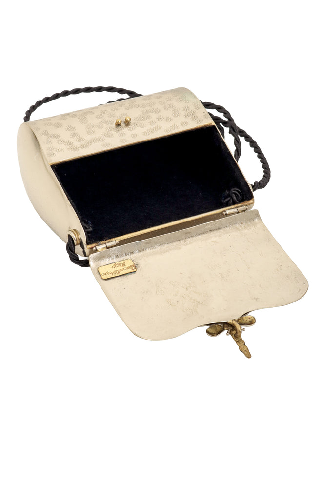 Vintage Manuel Vargo Artisan Silver Dragonfly Bag open @ Recess LA